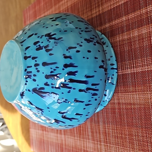 Ceramic pottery planter blue - Picture 5 of 6